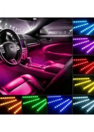 Led Atmosphère 8 Couleurs Lumière Décorative De Voiture Avec Télécommande