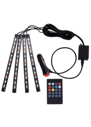 Led Atmosphère 8 Couleurs Lumière Décorative De Voiture Avec Télécommande